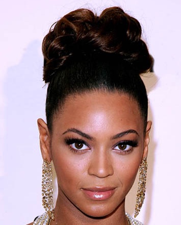 Beyonce big curls updo hairstyle