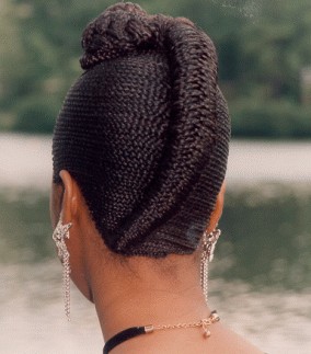 Female Celebrity Pictures on Cornrow Basket Tight French Roll