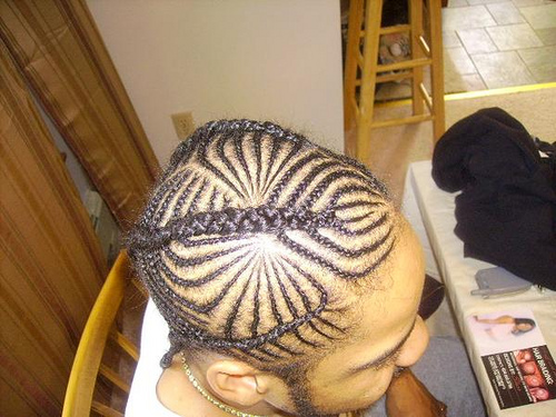 designs in hair for black men. Men artistic cornrow design