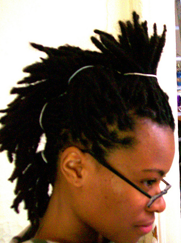 Dreadlock hairstyle mohawk right view