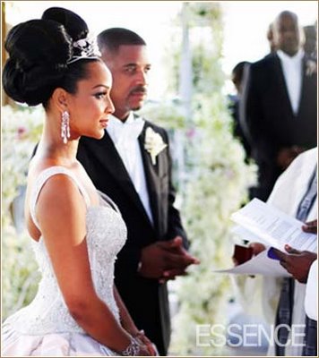 Wedding Hairstyles  Braids on African American Wedding Hair Lisa Raye Wedding Big Bun Hairstyle