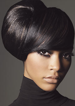 Slick big bun black hair updo - thirstyroots.com: Black Hairstyles