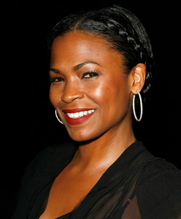 Nia Long braided bun hairstyle