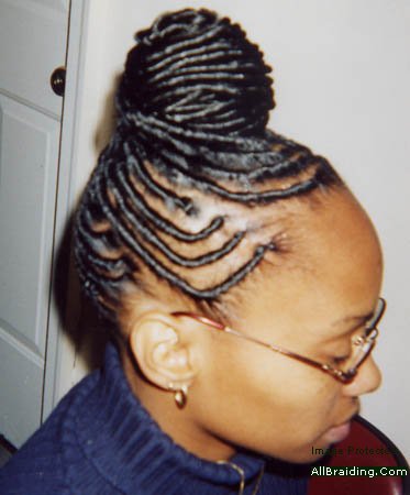 side view flat twist hairstyle