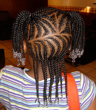 hairstyles for little kids. bead ponytails hairstyle