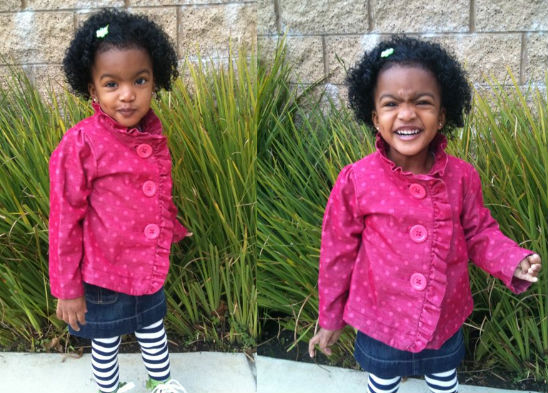 cute curls hairstyle African American little girls