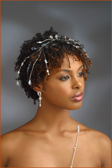 Natural African American wedding hair