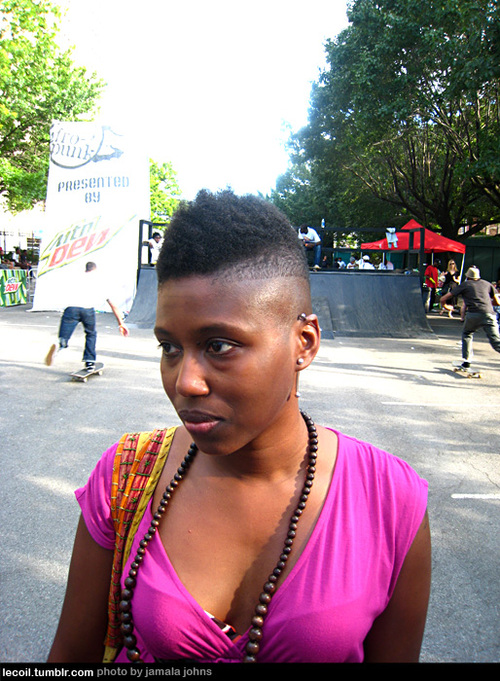 black women short hairstyles. natural short mohawk hairstyle