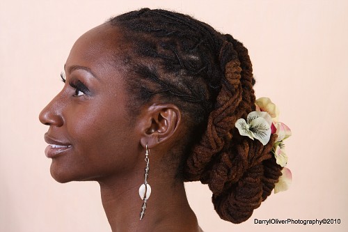 The black women have dreadlock updo hairstyles that can be worn on your 