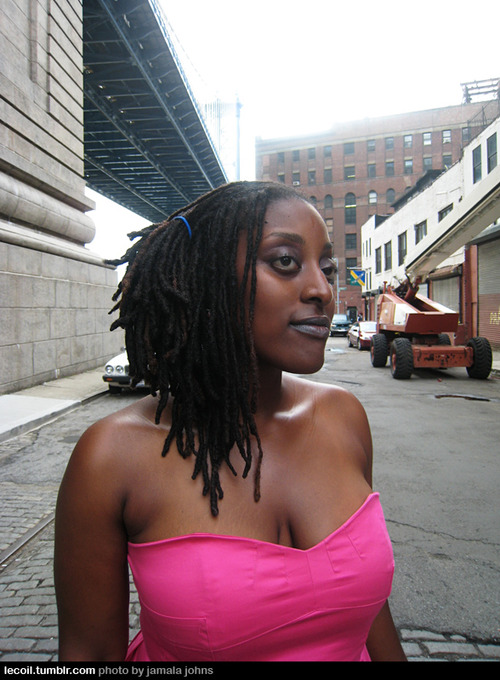 natural long dreads hairstyle for black women