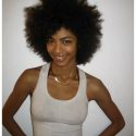 Jessi M'Bengue black natural hair model big afro