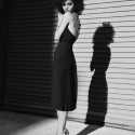 Jessi M'Bengue natural hair model black and white photo