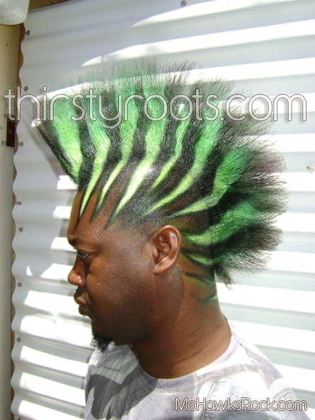 black hairstyles mohawks. green-lack-mohawk-men