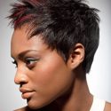 spiked short black women haircut