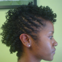 twist and curl updo natural hairstyle