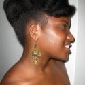 updo rolled up natural hairstyle