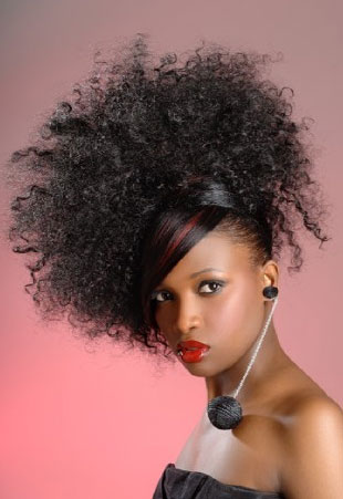 funky black hairstyle updo