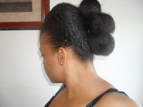 ... ball bun black natural hair updo - thirstyroots.com: Black Hairstyles