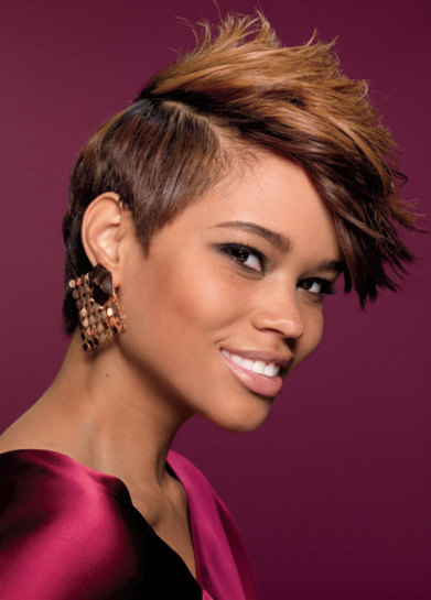 short choppy hairstyles for women. short choppy black women