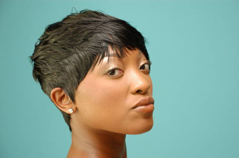 black women short haircuts 2010. tapered short black women