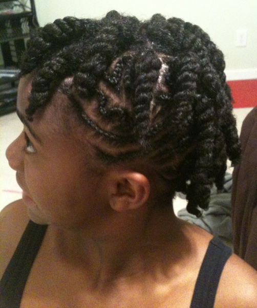 braided mohawk with twist natural hairstyles for black girls