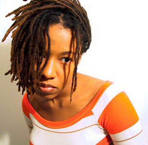 A hot picture of all natural dreadlocks african american female that is 