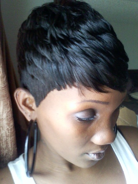 Shondra’s short haircut for black women