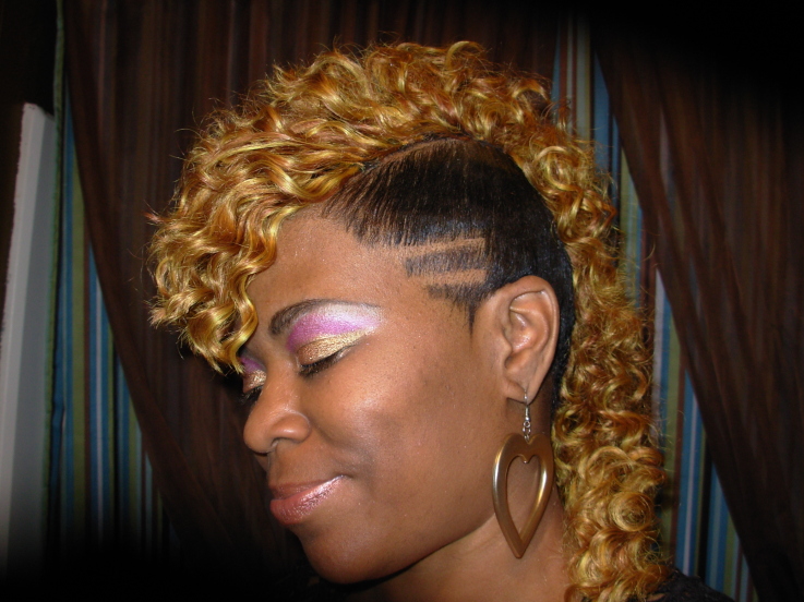 curly mohawk hairstyles. with weave curly mohawk