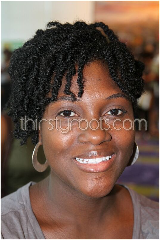 To give yourself a quick natural hairstyle, you can just two strand twist