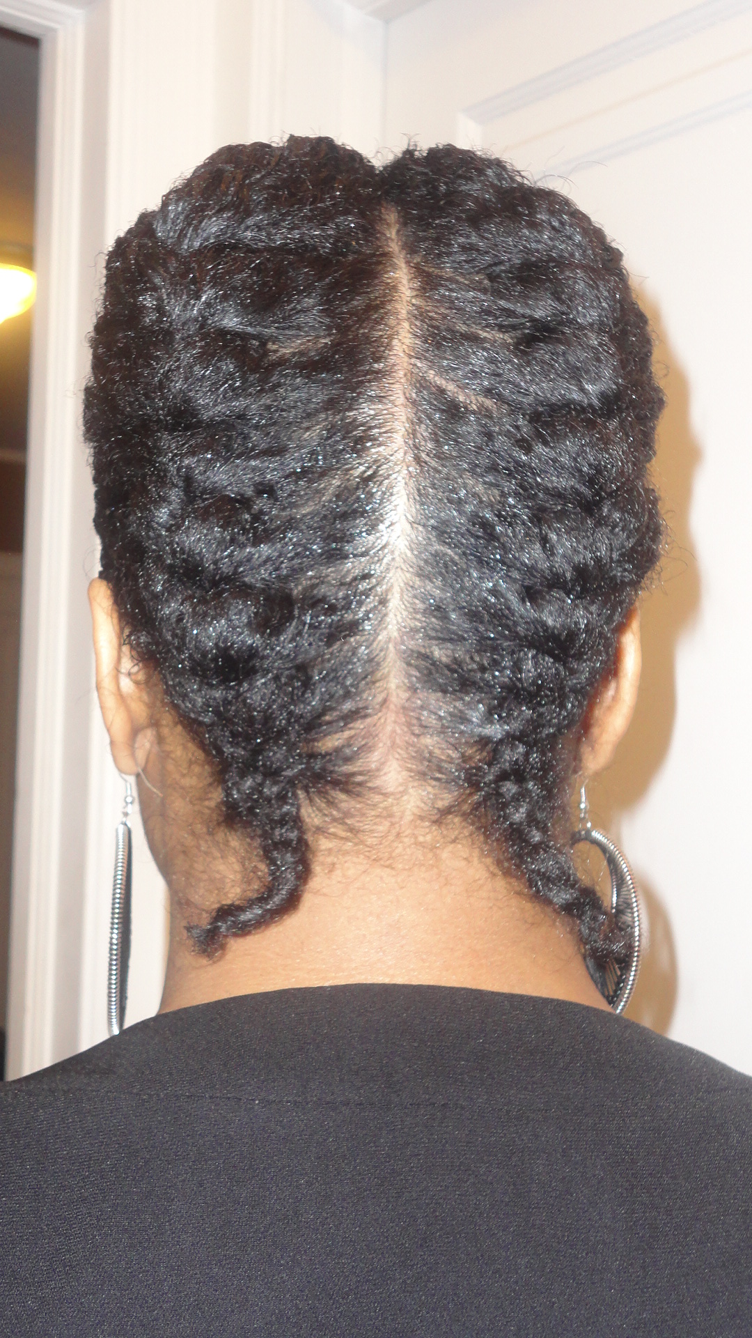French Braids On Two Year Old Natural Hair Back View