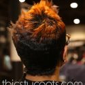 Short Relaxed Hair with Purple Highlights Short Relaxed Hair with Purple Highlights