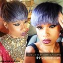 Jennifer Hudson’s pixie haircut in layers of lavender grey and lilac Jennifer Hudson’s pixie haircut in layers of lavender grey and lilac