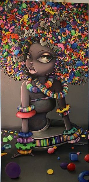 55 Amazing Black Hair Art Pictures and Paintings