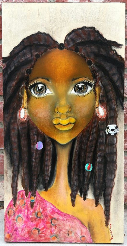 55 Amazing Black Hair Art Pictures and Paintings