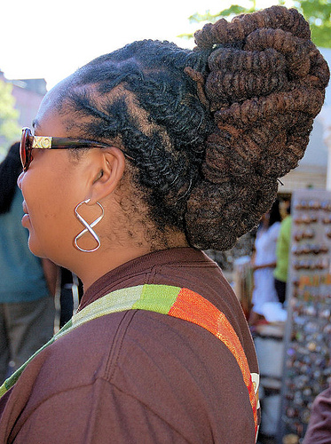 dreadlocks twisted up in a roll - thirstyroots.com: Black Hairstyles