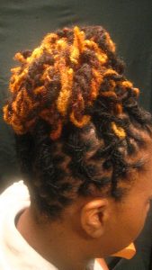 dreadlock twist bun hairstyle - thirstyroots.com: Black Hairstyles