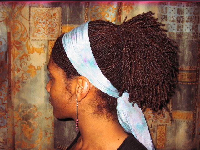 Short Dreads In A Ponytail - Two Ponytail Loc Styles