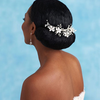 French roll wedding hair back view - thirstyroots.com: Black Hairstyles