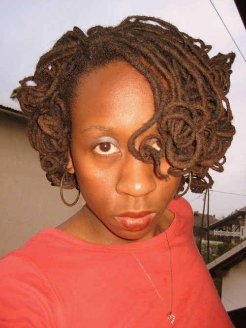 Layered curls dreadlock hairstyle - thirstyroots.com 