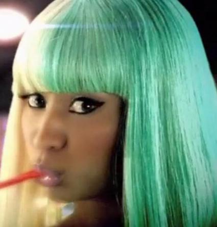 Nicki Minaj Green And Blond Wig