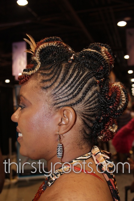 Braided Extensions Mohawk Buns