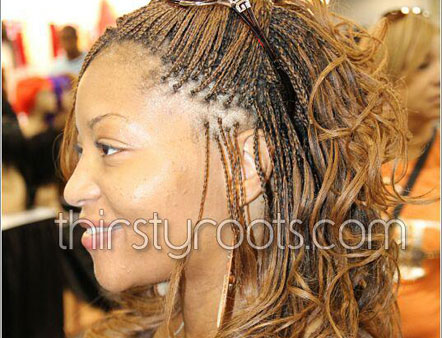 micro braided hairstyles for african americans