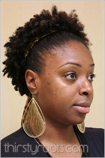 Twist hairstyle pulled back - thirstyroots.com: Black 