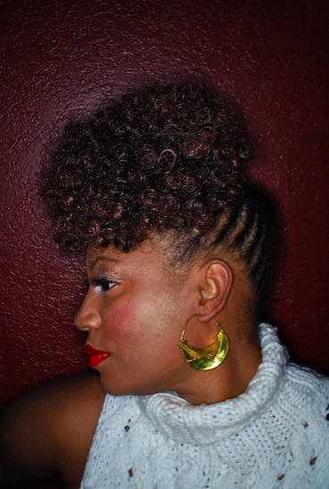 Curly updo natural hairstyle - Felicia Leatherwood 