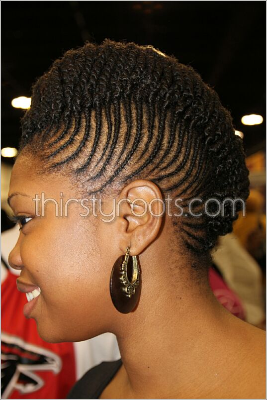 flat twists on natural hair
