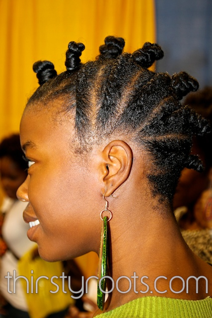 Bantu Knots Mohawk Hairstyle