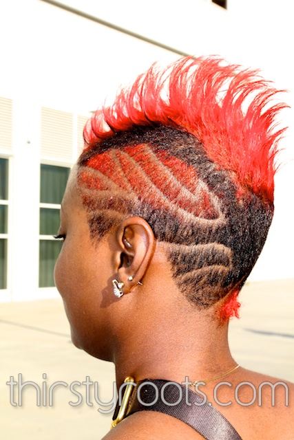 Black and Red Mohawk Hairstyle