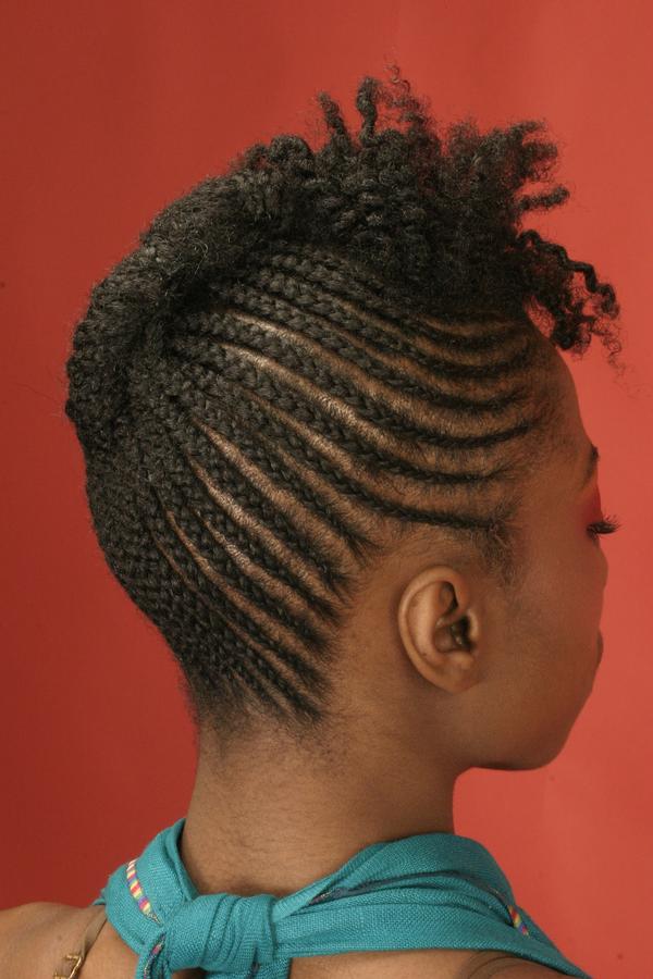 Cornrows and twists outs hairstyle - back - thirstyroots 