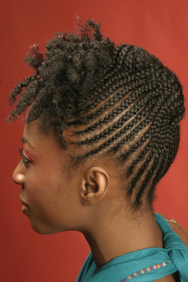 Cornrows and twists outs hairstyle - side - thirstyroots 