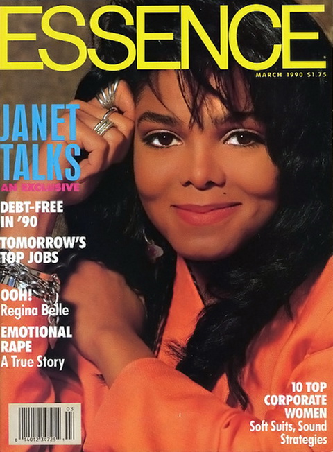 Capa de revista de essência de 1990